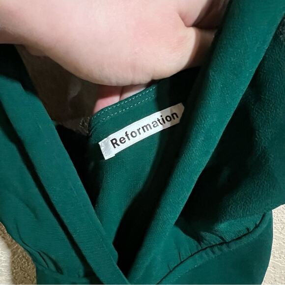 Reformation Sofi Wide Leg Jumpsuit - Emerald - size 2 - Picture 4 of 6